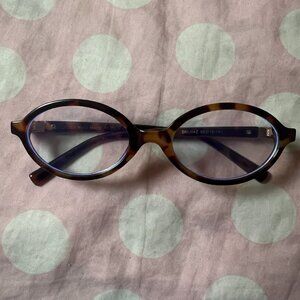 Miu miu glasses oval blue light glasses